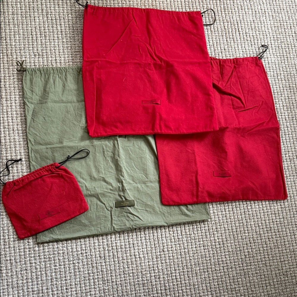 Valentino Garavani Red and Green Dust Bags